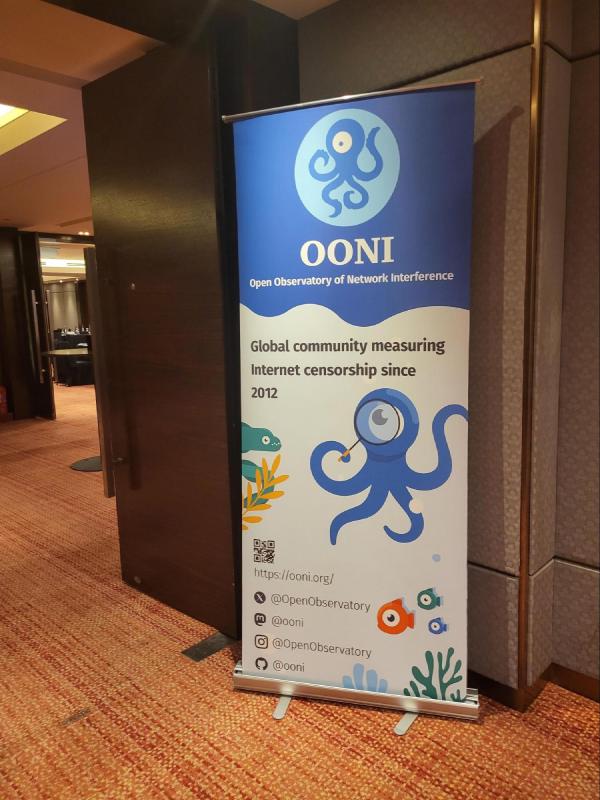 OONI banner at the OONI Partner Gathering 2024 OONI banner at the OONI Partner Gathering 2024