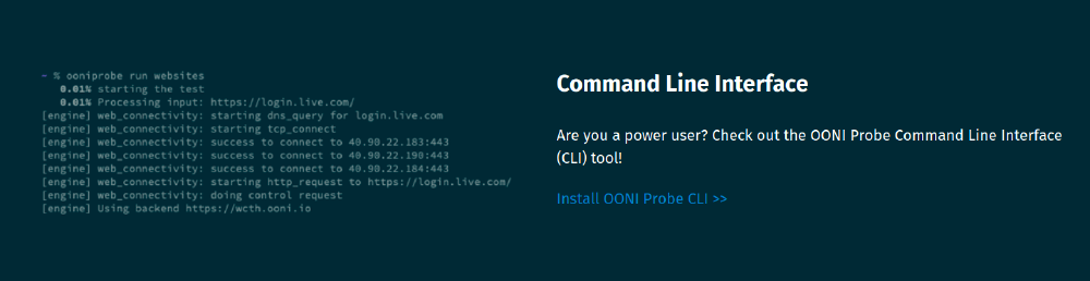OONI Probe CLI OONI Probe CLI