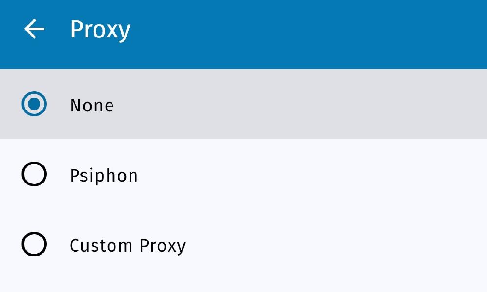 OONI Proxy disabled