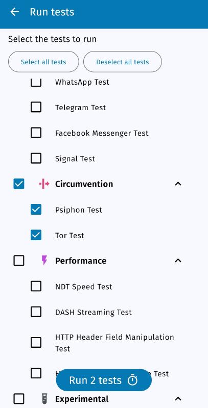 Choose circumvention