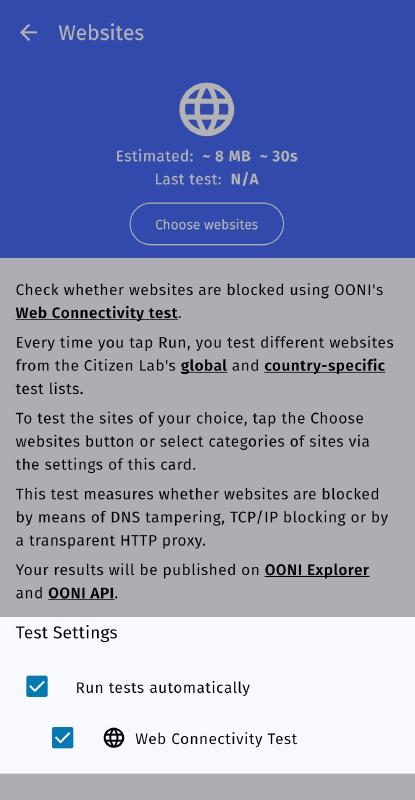 Automated websites testing